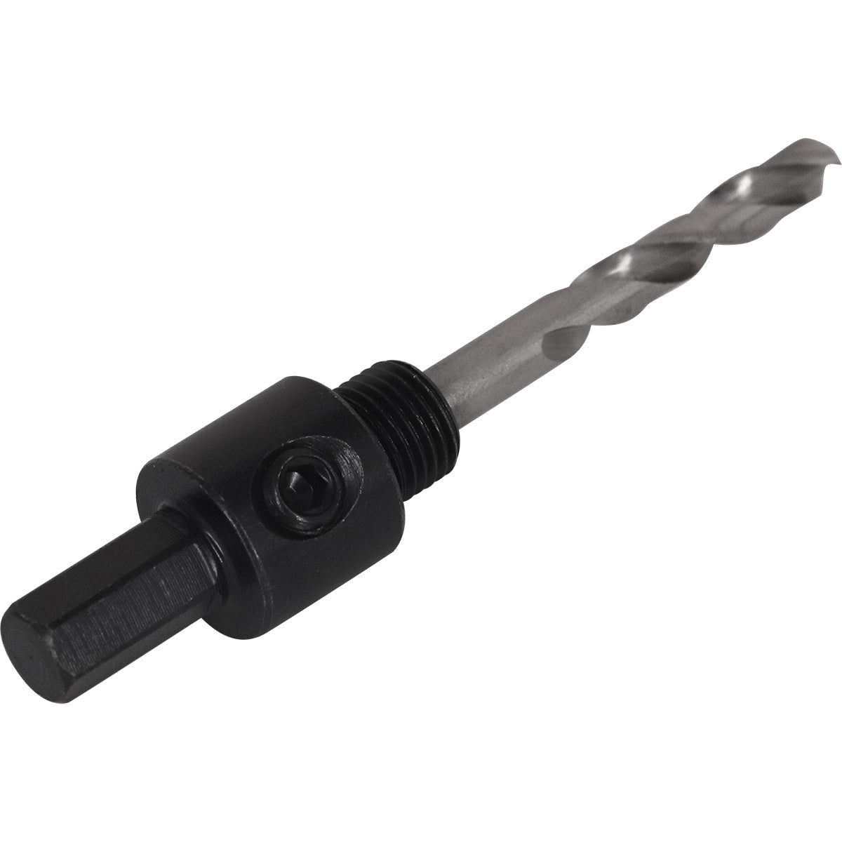 Suporte Adaptador Serra Copo Tradestar com Broca Piloto 3/8" - Ferramenta para cortes precisos em madeira, metal e plástico. Ideal para marcenaria, construção civil e bricolagem. Compatível com serras copo de diversos diâmetros.