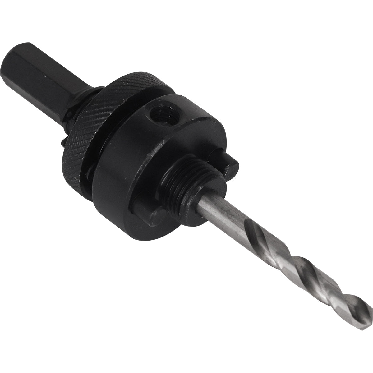 Suporte Adaptador Serra Copo Tradestar com Broca Piloto 7/16" - Ideal para cortes precisos em madeira, metal e plástico. Adaptador para furadeira, compatível com serras copo de diversos diâmetros. Ferramenta de alta resistência para marcenaria e construção civil.