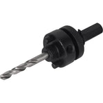 Suporte Adaptador Serra Copo C/Broca Piloto 7/16" Tradestar - Adaptador para serra copo com broca piloto, ideal para cortes precisos em madeira, metal e plástico. Ferramenta Tradestar para marcenaria e construção civil.