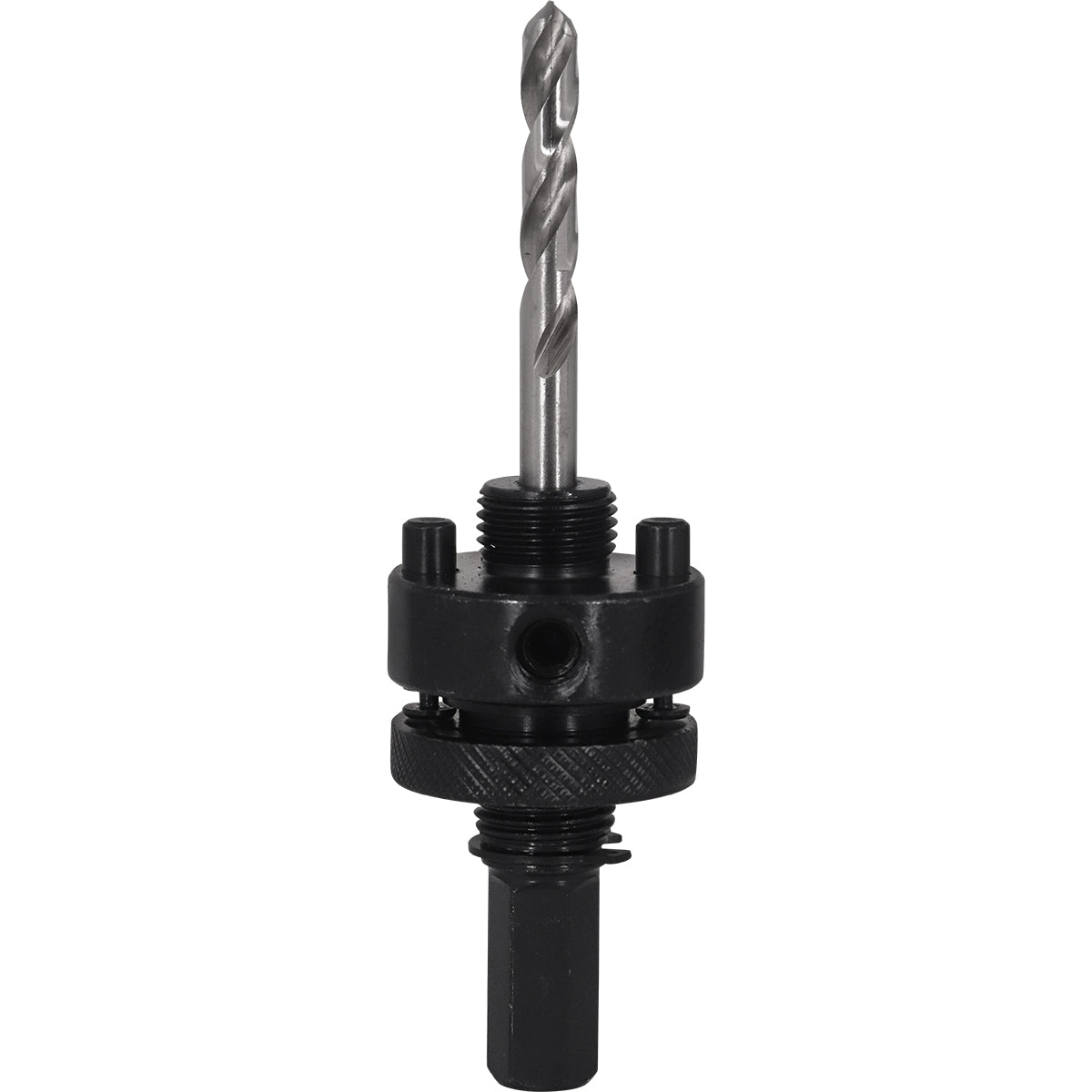 Suporte Adaptador Serra Copo C/Broca Piloto 7/16" Tradestar - Ferramenta para cortes precisos em madeira, metal e plástico. Ideal para marcenaria, construção civil e bricolagem. Haste/suporte para serra copo com broca piloto, compatível com serras copo de 32 a 250 mm. Fabricado em aço de alta resistência.