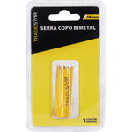 Serra Copo Bimetal Broca 19mm Tradestar para corte em metal, ideal para chapas, tubos e uso em marcenaria, construção e indústria. Serra copo bimetálica de alta durabilidade e precisão.