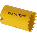 Serra Copo Bimetal Broca 32mm Corte Metal Geral Tradestar - Serra copo amarela para corte em metal, ideal para uso profissional e industrial. Ferramenta Tradestar para cortes precisos em chapas, tubos e materiais metálicos.