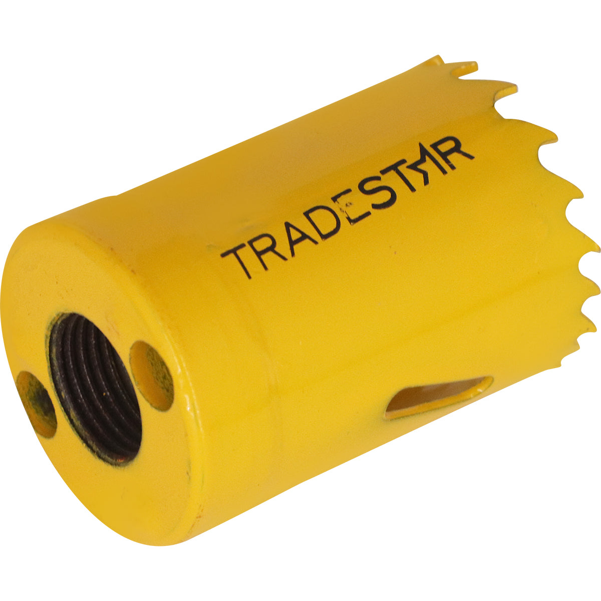 Serra Copo Bimetal Broca 35mm Corte Metal Geral Tradestar - Serra copo amarela para corte em metal, ideal para uso profissional e industrial. Ferramenta Tradestar para cortes precisos em chapas metálicas, tubos e outros materiais.