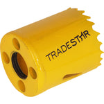 Serra Copo Bimetal Broca 38mm Corte Metal Geral Tradestar - Serra copo amarela para corte em metal, ideal para construção, marcenaria e indústria. Ferramenta Tradestar para cortes precisos e rápidos em chapas e tubos metálicos.