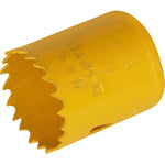 Serra Copo Bimetal Broca 38mm Tradestar para corte em metal, ideal para chapas, tubos e materiais metálicos. Ferramenta bimetálica resistente e precisa para uso em construção, marcenaria e indústria.