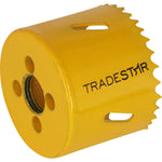 Serra Copo Bimetal Broca 54mm Corte Metal Geral Tradestar - Serra copo amarela para cortes precisos em metal, ideal para uso profissional e industrial. Ferramenta Tradestar para construção civil, marcenaria e indústrias.