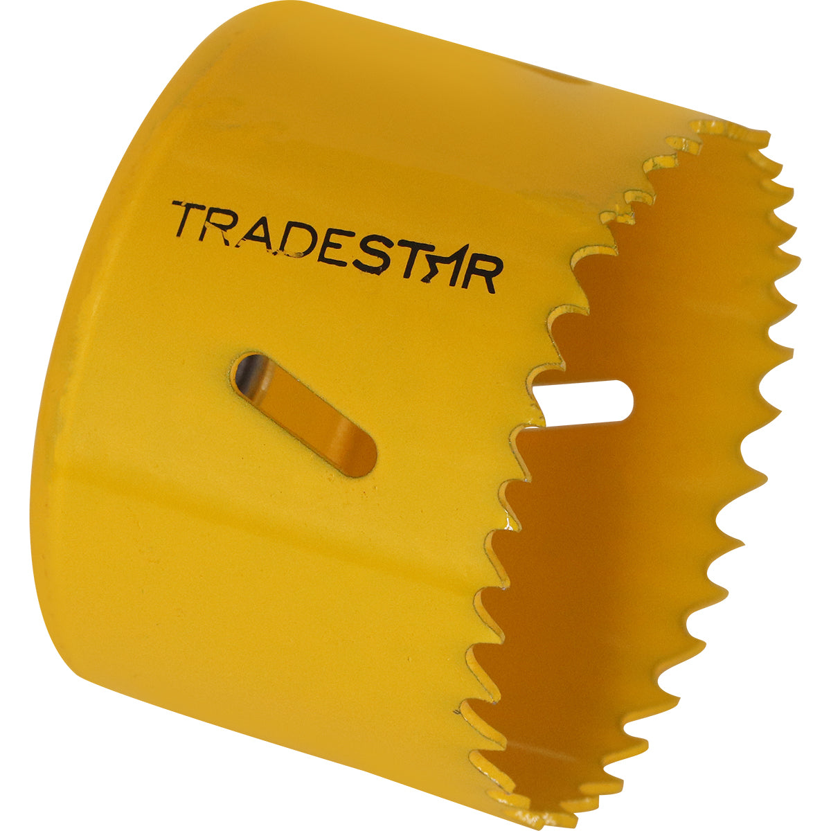 Serra Copo Bimetal Broca 64mm Corte Metal Geral Tradestar - Serra copo amarela para corte em metal, ideal para marcenaria e construção civil. Ferramenta Tradestar para cortes precisos e eficientes.