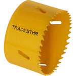 Serra Copo Bimetal Broca 72mm Corte Metal Geral Tradestar - Serra copo amarela para corte em metal, ideal para construção, marcenaria e indústrias. Ferramenta bimetálica Tradestar para cortes precisos e eficientes em chapas e tubos metálicos.