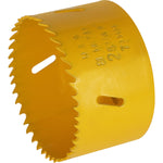 Serra Copo Bimetal Broca 72mm Corte Metal Geral Tradestar - Serra copo amarela para cortes precisos em metal, madeira, plásticos e gesso. Ideal para construção, marcenaria e indústrias. Produto original Tradestar, com garantia.