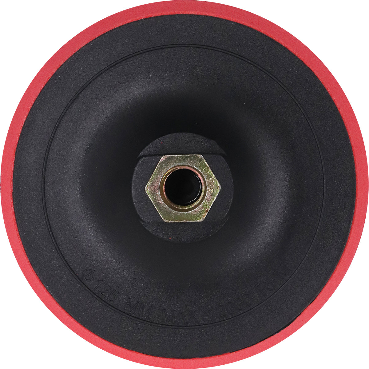 Base para disco de lixa com velcro 125mm para esmerilhadeira, rosca M14, ideal para lixamento e polimento em madeira, metal e plástico. Suporte de PVC Tradestar com fixação por pluma para troca rápida da lixa.
