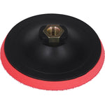 Base para disco de lixa com velcro 125mm para esmerilhadeira, suporte de PVC com rosca M14, ideal para lixamento e polimento em madeira, metal e plástico. Marca Tradestar.