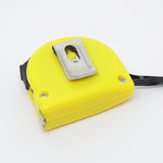 Kit 10 Trenas de Aço Metal 3m com corpo amarelo e fita métrica com trava para medições precisas. Ideal para construção e projetos de marcenaria.