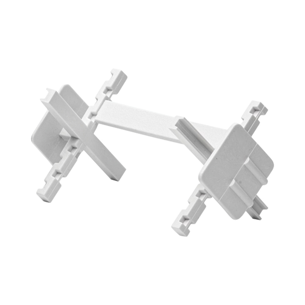 Espaçador para bloco de vidro 80x100mm Tradestar, pacote com 25 peças, branco. Ideal para instalação precisa e uniforme de blocos de vidro em projetos de construção e decoração. Garante alinhamento, facilita a aplicação de argamassa e aumenta a segurança da estrutura.