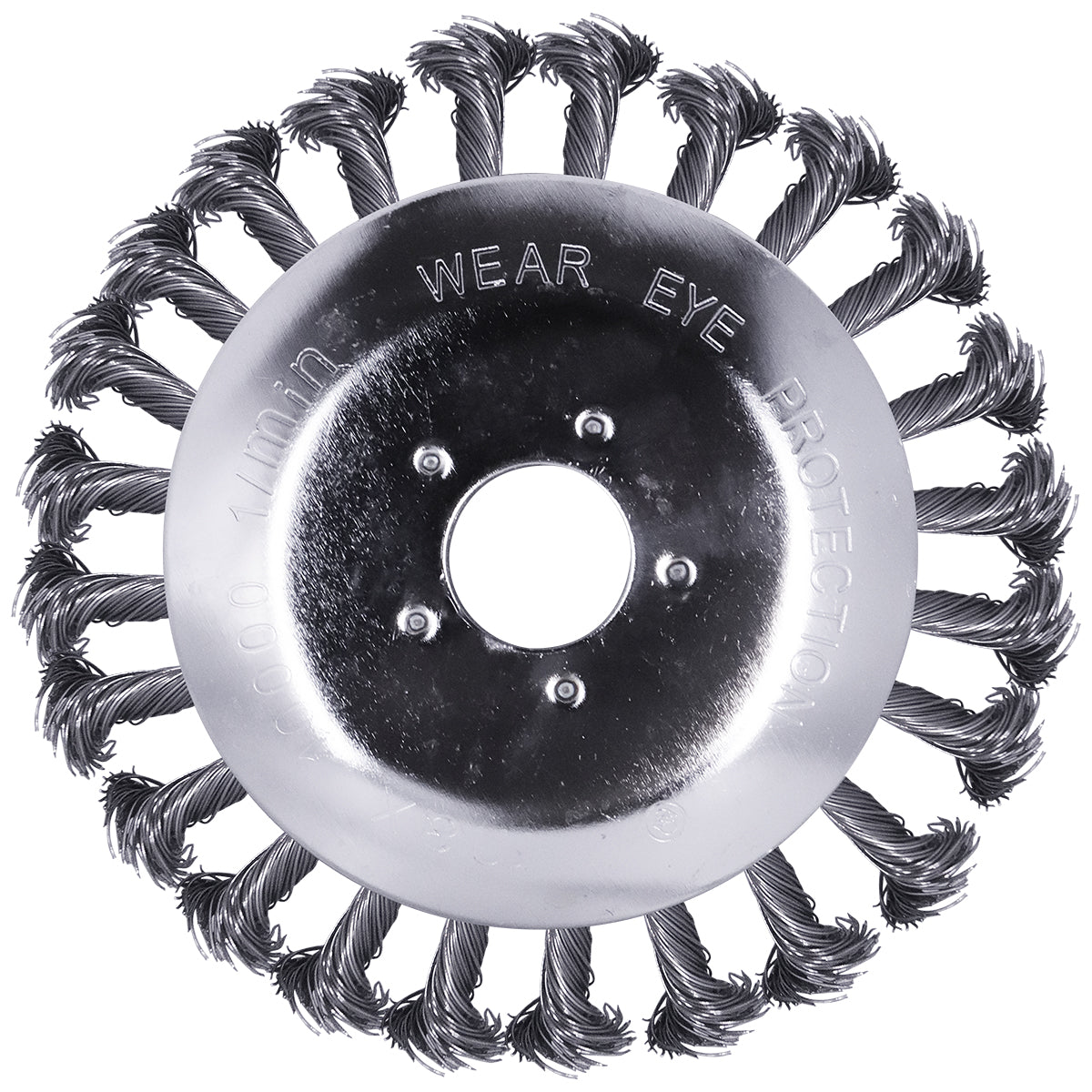 Escova Rotativa de Aço Para Roçadeira 6” Polegadas 150MM Tradestar - Ideal para limpeza de pisos, calçadas, remoção de ervas daninhas e musgos. Fabricada em aço carbono resistente, compatível com roçadeiras e oferece alta eficiência e durabilidade para uso profissional e residencial.