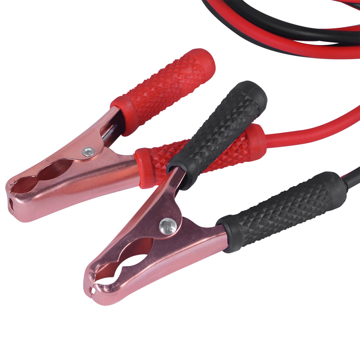 Cabo Chupeta Bateria 200A 2,5 Metros Reforçado com Garras Tipo Jacaré para Carregamento de Baterias 12V e 24V - Ideal para oficinas e eletricistas automotivos. Cabo de transmissão de energia com garras seguras e eficientes.