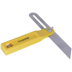 Suta para carpinteiro 8 polegadas (200mm) amarela com lâmina de aço inoxidável, utilizada para transferir e copiar ângulos em trabalhos de marcenaria e construção. Ferramenta de medição Tradestar.