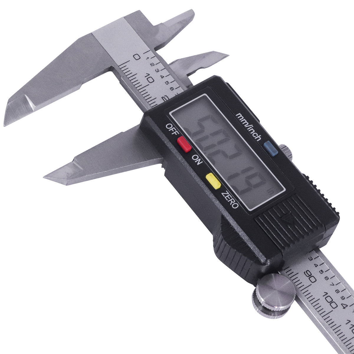 Paquímetro Digital 150mm Pro em Inox Tradestar, ferramenta de medição de alta precisão com display digital para uso em mecânica, engenharia e usinagem. Ideal para medir diâmetros internos, externos, profundidade e ressaltos. Inclui estojo.