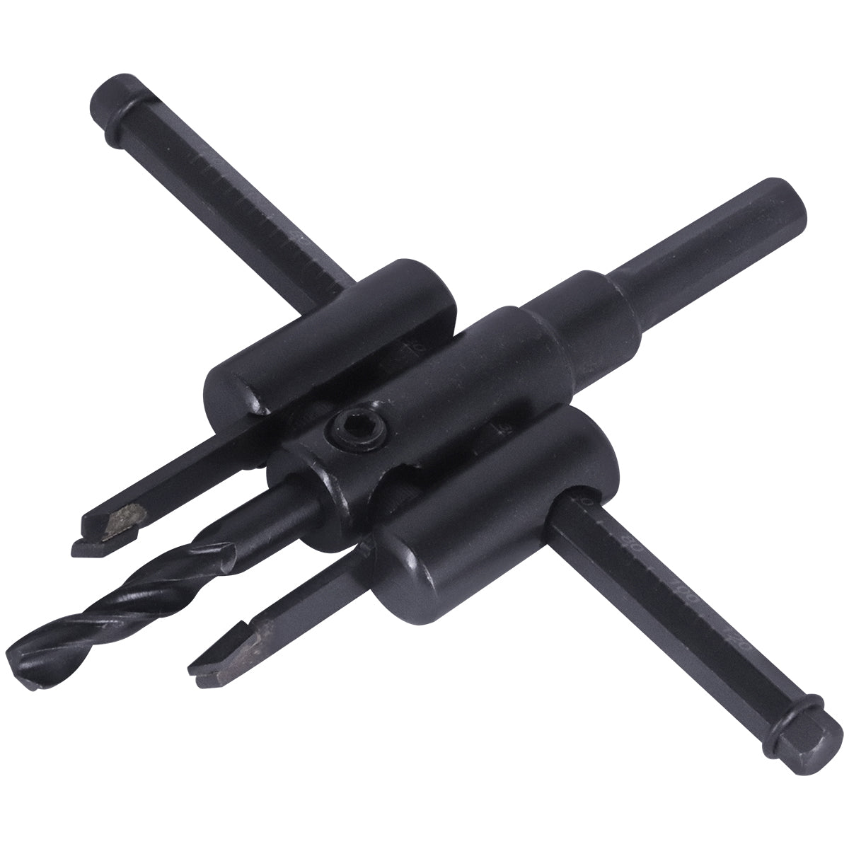 Furador Circular Ajustável Bailarina Tradestar para madeira, plástico e gesso. Ferramenta de corte com diâmetro ajustável de 30 a 120mm, ideal para furadeiras de 1/2” e 3/8”. Perfeito para carpinteiros e marceneiros.