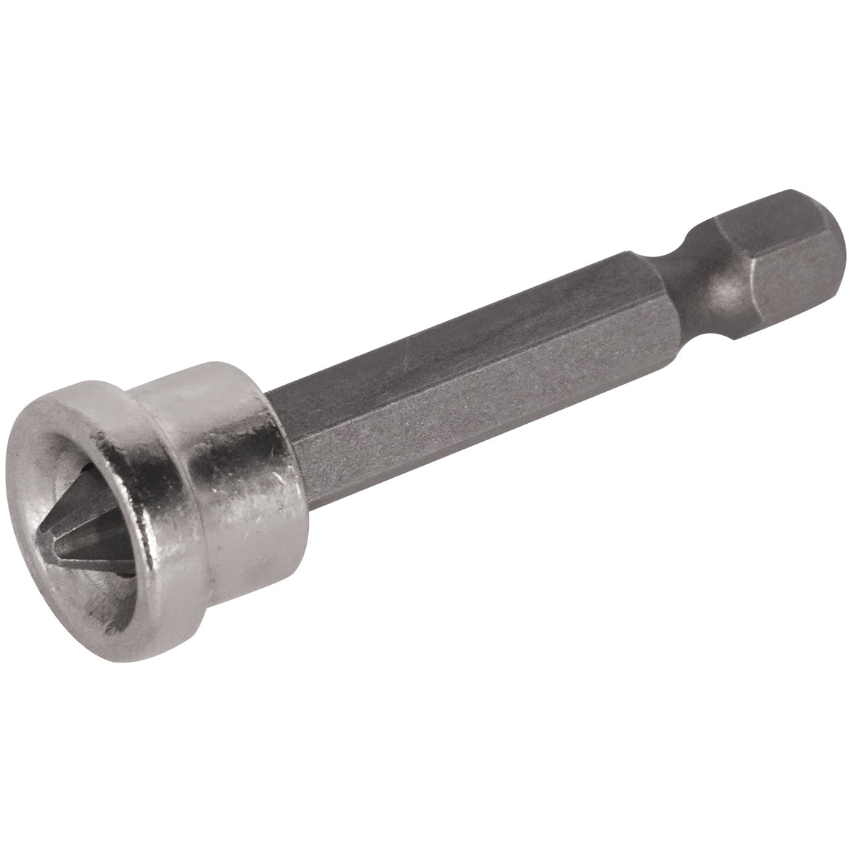 Jogo de Bits 1/4" Phillips PH2 com Limitador 50mm para Drywall - 2 unidades. Ponta para parafusadeira com encaixe sextavado, ideal para instalação precisa em drywall, evitando danos às placas e garantindo acabamento profissional.