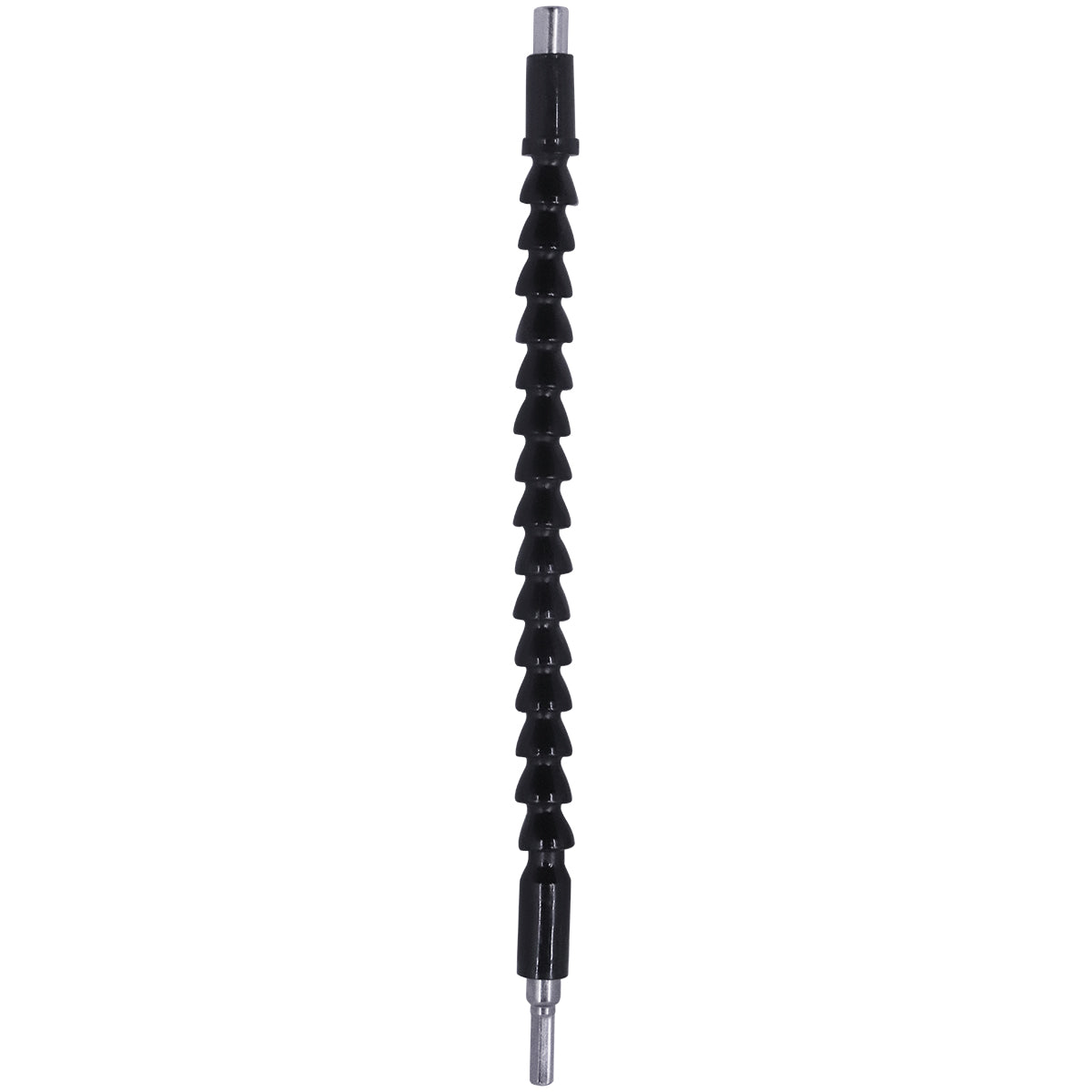 Cabo Extensor Flexível Para Parafusadeira 1/4 Tradestar - Extensão flexível preta para parafusadeira, com ponta magnética e encaixe de 1/4, ideal para áreas de difícil acesso. Ferramenta para montadores, técnicos e profissionais da construção.