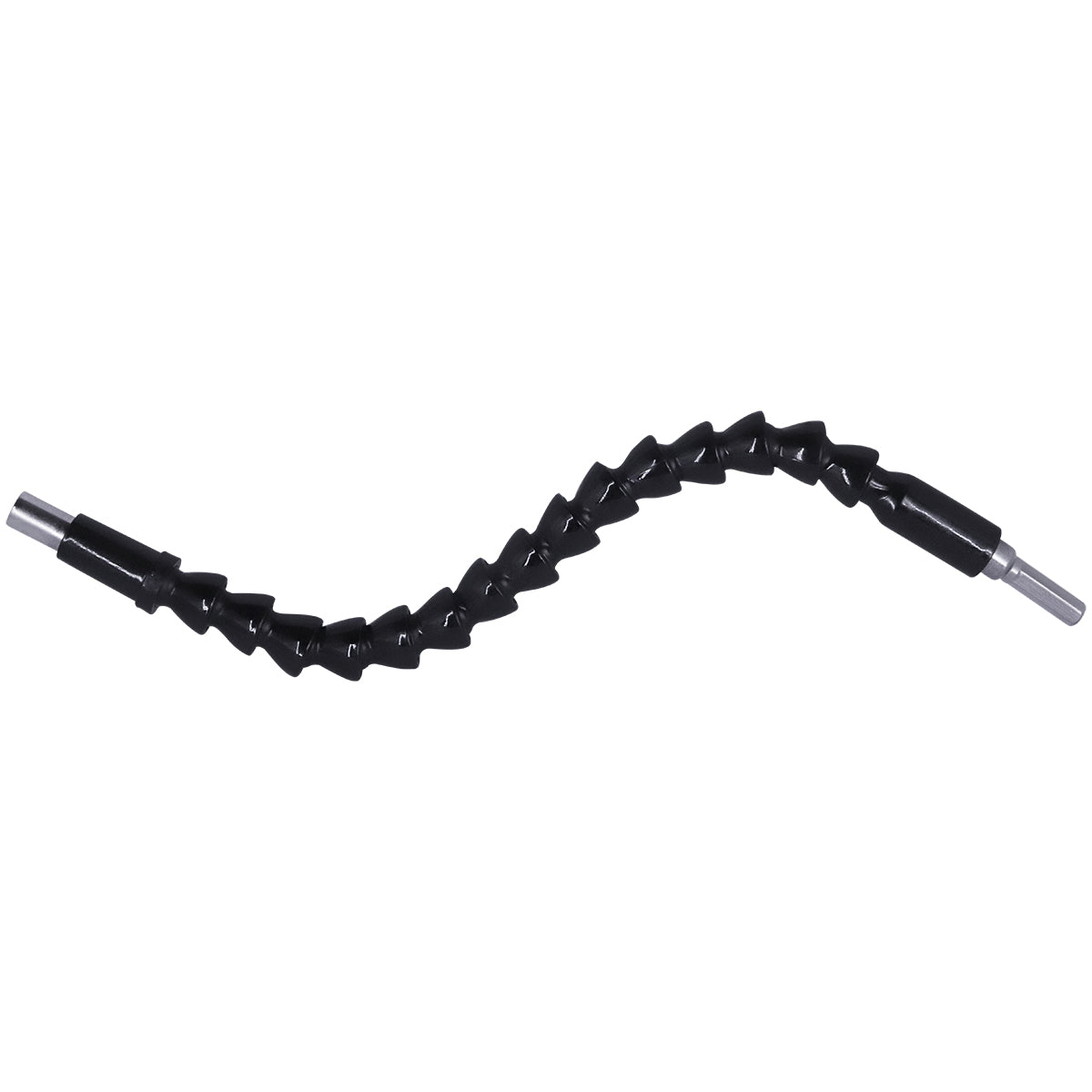 Cabo Extensor Flexível Para Parafusadeira 1/4 Tradestar - Extensão flexível preta para parafusadeira, 300mm, ponta magnética, ideal para áreas de difícil acesso. Ferramenta para montadores, técnicos e construção.