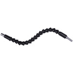 Cabo Extensor Flexível Para Parafusadeira 1/4 Tradestar - Extensão flexível preta para parafusadeira, 300mm, ponta magnética, ideal para áreas de difícil acesso. Ferramenta para montadores, técnicos e construção.