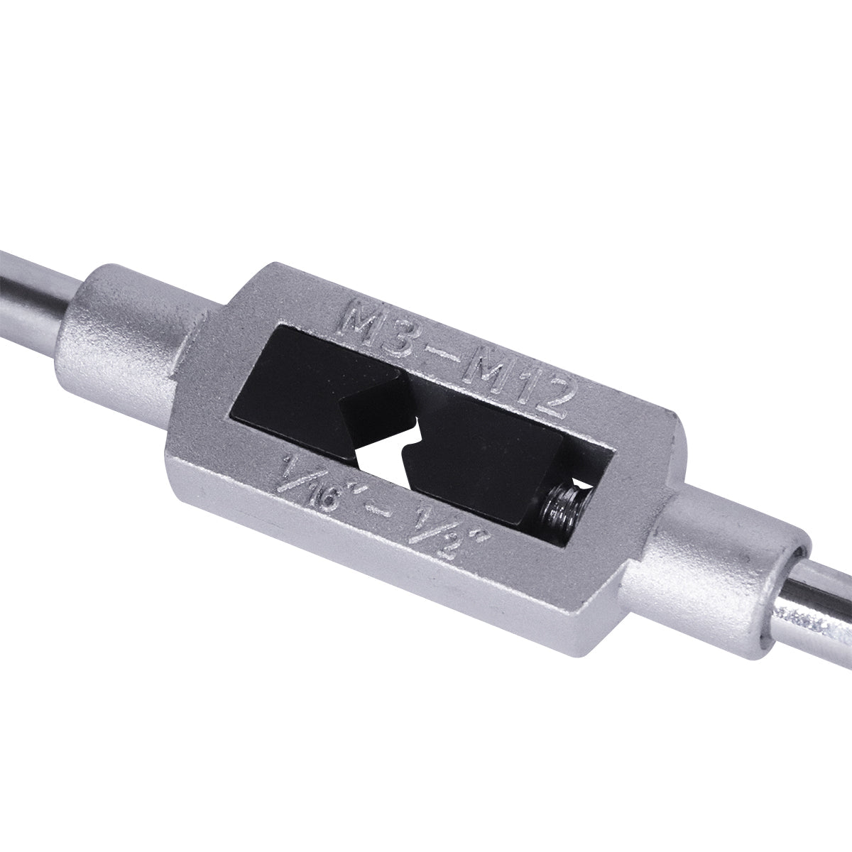 Jogo de Macho com Vira Macho 8 Peças Profissional Cromo Vanádio Tradestar - Ferramenta para criação de roscas internas em furos, ideal para mecânicos e usinagem. Contém machos M3 a M12 e vira macho.