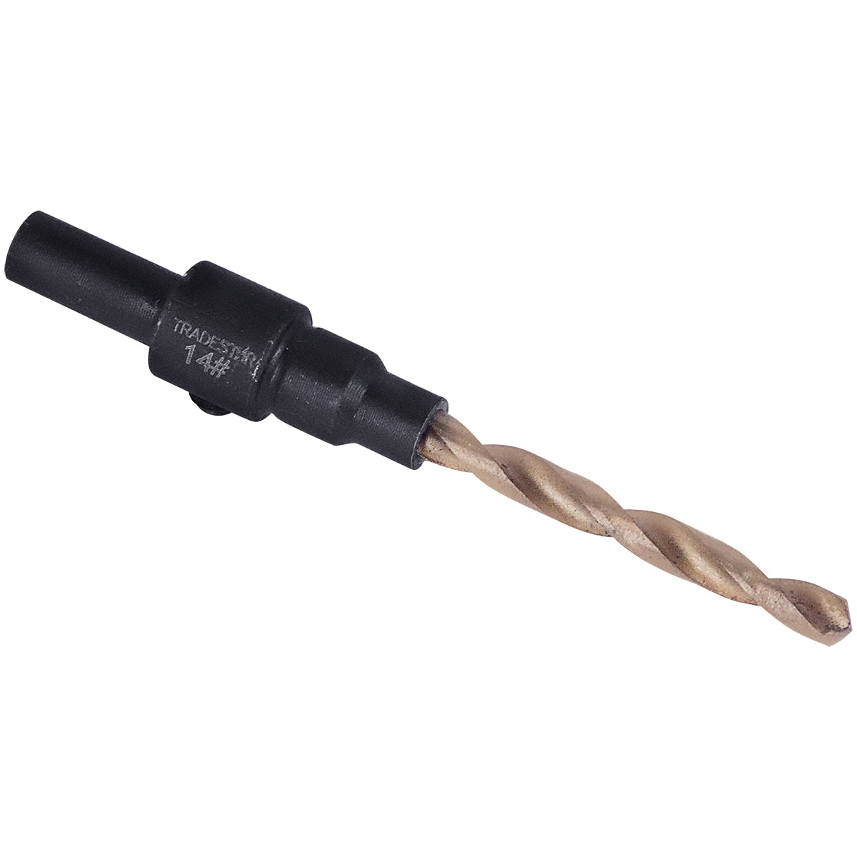 Jogo de brocas para madeira Tradestar com escareador ajustável. Broca de aço rápido revestida com titânio, haste hexagonal de 1/4". Ideal para carpinteiros e marceneiros. Ferramenta para perfuração precisa em madeira, laminados e plásticos.