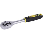 Chave Catraca Reversível Encaixe 1/2 com Jogo de Soquetes 10/22 MM - Ferramenta manual para mecânica, com cabo ergonômico e mecanismo reversível para facilitar o aperto e desaperto de parafusos e porcas. Ideal para uso em oficinas e trabalhos industriais.
