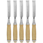 Kit 5 Formão para Madeira Tradestar 3/4 Pol 19MM - Ferramentas para entalhe e marcenaria, com lâminas de aço de alta qualidade e cabos ergonômicos para corte preciso em projetos de madeira.