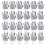 Kit 24 Pares de Luva de Pano Tricotada Malha Pigmentada Branca EPI TradeStar - Luvas de segurança brancas com pigmentos para trabalhos manuais, industriais e jardinagem. Proteção e conforto para suas mãos.