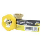 Kit com 5 registros de gaveta 20mm 3/4 polegada em latão Tradestar, ideal para controle de fluxo de água em instalações hidráulicas. Resistente à corrosão, fácil instalação e operação, perfeito para uso residencial, comercial e industrial.
