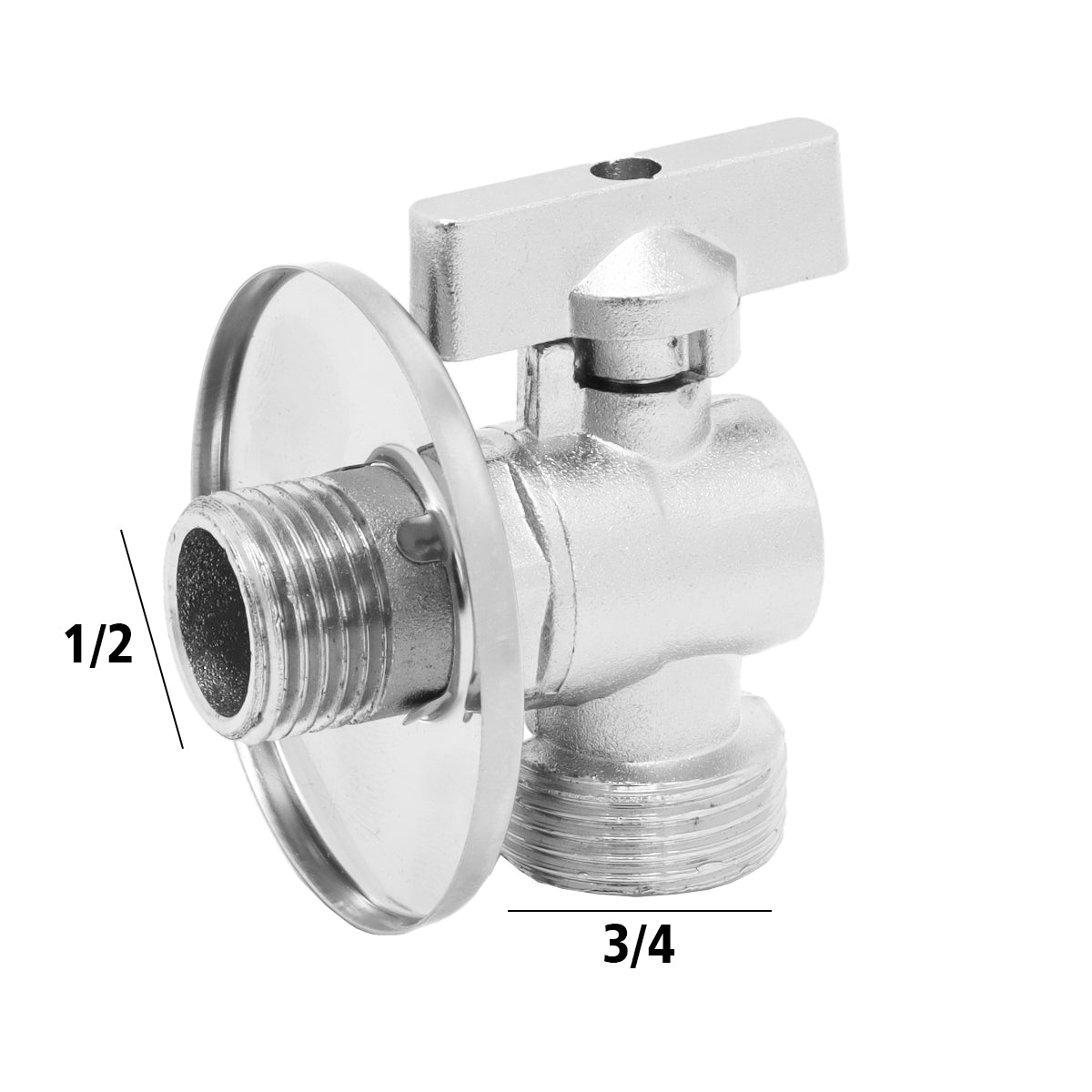 Registro Torneira para Máquina de Lavar Roupa e Louças Slim - Kit com 10 unidades, modelo Tradestar, design compacto e acabamento refinado. Conexão segura e fácil operação. Ideal para lavanderias e cozinhas. Dimensões: 1/2 e 3/4.