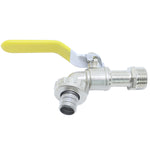 Kit com 5 Torneiras Esfera para Jardim Tradestar com bico 1/2 x 3/4 em metal, ideal para mangueiras. Torneira resistente e elegante para uso externo, perfeita para irrigação e limpeza. Kit de torneiras Tradestar para jardim, durabilidade e funcionalidade garantidas.