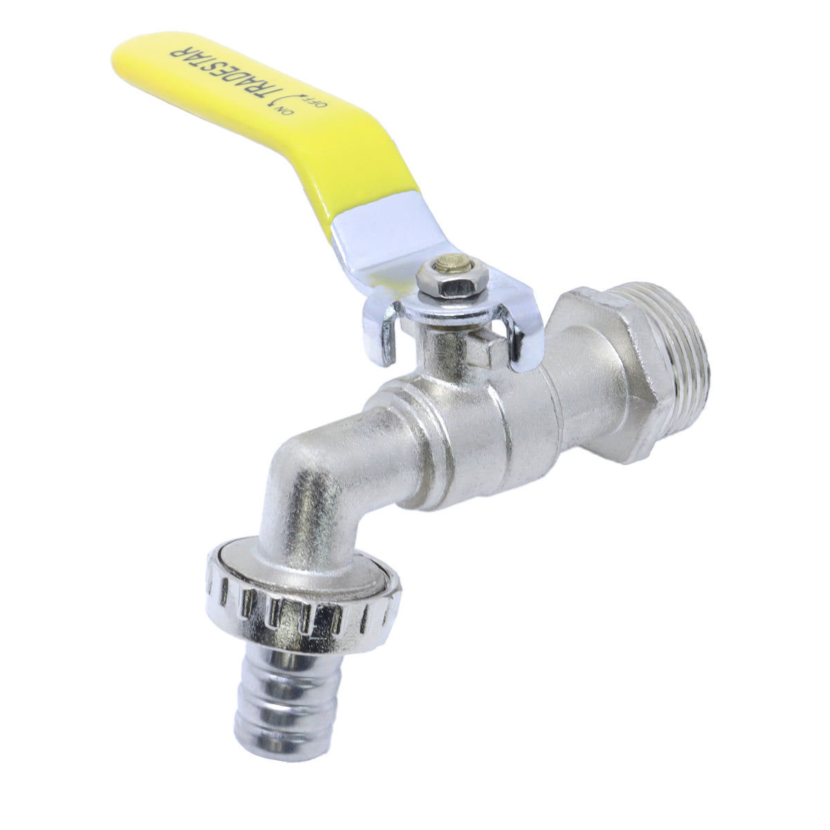 Kit com 5 Torneiras Esfera para Jardim Tradestar com Bico 3/4x3/4 Metal - Ideal para uso externo, resistente e com design elegante. Perfeito para irrigação e sistemas de jardim. Torneira de esfera Tradestar, qualidade e durabilidade garantidas.
