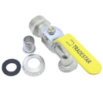 Kit com 5 Torneiras Esfera para Jardim Tradestar com bico 3/4x3/4 em metal. Ideal para uso externo, com design durável e elegante. Inclui componentes para instalação.