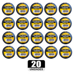 Kit com 20 rolos de fita isolante antichama preta Tradestar, 19mm x 10m, ideal para isolamento elétrico, proteção de fios e cabos, e marcação. Fita de PVC de alta qualidade, resistente a até 80°C e com isolamento de até 600V. Perfeita para projetos elétricos e organização.