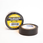 Kit 20 Rolos de Fita Isolante PVC Preta Tradestar 19mm x 10m, antichama, ideal para isolamento elétrico, proteção de fios e cabos, e organização. Fita isolante de alta qualidade, resistente e versátil para uso em projetos elétricos e DIY.