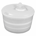 Secador de salada branco 4,5L para legumes e verduras, centrífuga de cozinha. Ideal para manter saladas frescas e crocantes. Possui design compacto, fácil de usar e limpar.