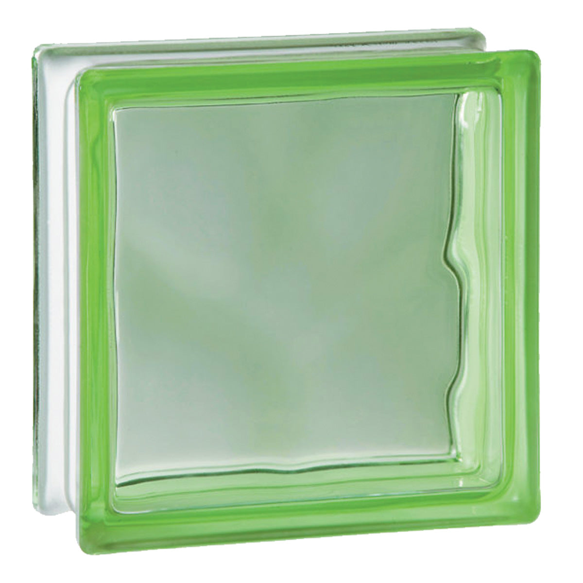 Kit 10 Tijolos Bloco de Vidro Wave Colorido Verde 19x19x8cm - Ideal para paredes, divisórias e decoração de ambientes internos e externos. Proporciona claridade e um toque moderno. Produto original, com garantia e pronta entrega.