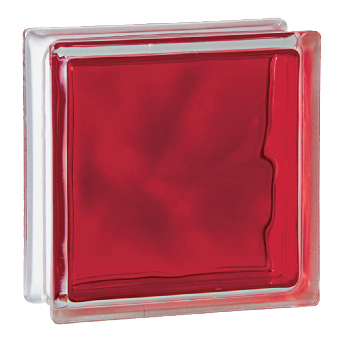 Kit 10 Tijolos Bloco de Vidro Colors 19x19x8 Vermelho - Bloco de vidro quadrado vermelho para decoração e construção, ideal para paredes, divisórias e projetos de design de interiores e exteriores. Tijolo de vidro colorido para ambientes residenciais e comerciais, proporcionando claridade e um toque decorativo.
