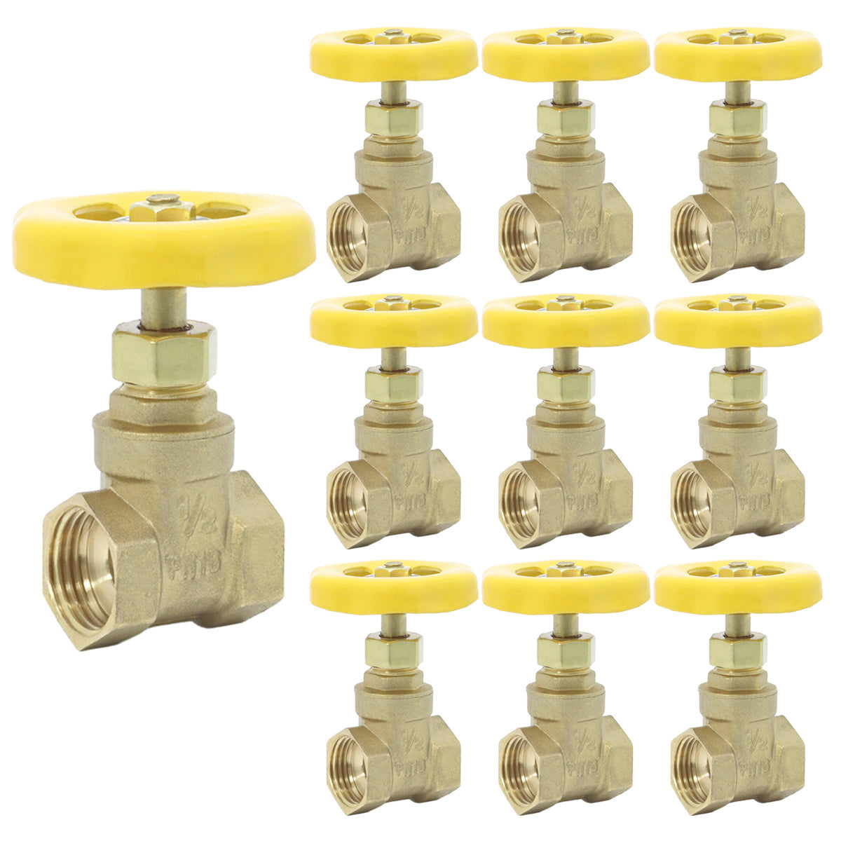 Kit 15 Registros de Gaveta 1/2 Polegada Latão Tradestar - Conjunto de registros de gaveta em latão de alta qualidade, ideal para controle de fluxo de água em instalações hidráulicas residenciais, comerciais e industriais. Durabilidade e eficiência garantidas.