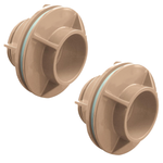 Kit Adaptador Flange Soldável 50MM x 1.1/2" para Caixa D'Água com 2 unidades. Adaptador de PVC para conexão de caixa d'água e tubulações. Ideal para instalações hidráulicas. Envio imediato e garantia.