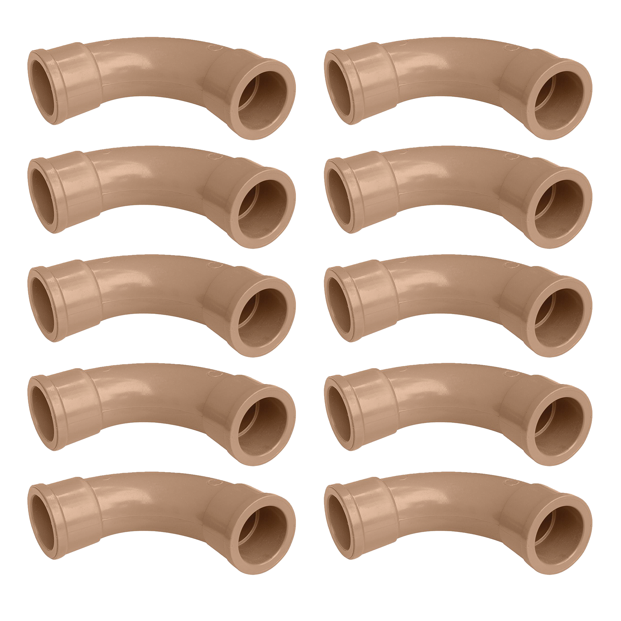 Kit com 10 Curva 90º Curta Soldável 50mm Akato - Ideal para instalações hidráulicas. Peças de PVC resistentes e duráveis para mudanças de direção em tubulações de 50mm. Solução completa para encanamento, pronta entrega e garantia.