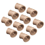 Kit com 10 joelhos de 45º soldáveis de 50mm da Akato, peças de PVC para instalações hidráulicas. Ideal para mudanças de direção em tubulações, oferecendo durabilidade e fácil instalação. Perfeito para projetos de encanamento e construção.