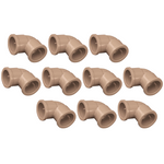Kit com 10 joelhos de 90º soldáveis de 25mm Akato, peças de PVC para instalações hidráulicas. Ideal para mudanças de direção em tubulações. Kit com 10 unidades, pronta entrega.