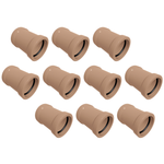 Kit com 10 Luvas de Correr Soldável 25mm Akato. Conexões de PVC marrom para tubulações, ideais para instalações hidráulicas. Facilidade na conexão e desconexão de tubos, garantindo vedação e durabilidade. Ideal para projetos de construção e reforma.