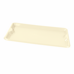 Bandeja Multiuso 48x33cm bege para restaurantes e fast food. Ideal para servir alimentos, bebidas e organizar utensílios. Feita de plástico resistente, fácil de limpar e com design ergonômico.