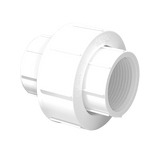 Kit com 5 uniões roscáveis 1/2" Akato em PVC branco. Conexão para tubos roscados, ideal para instalações hidráulicas. Produto original, com garantia e envio imediato.