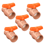 Kit com 5 registros de esfera soldável 75mm Akato, ideal para instalações hidráulicas de água fria. Fabricado em PVC resistente, proporciona controle preciso do fluxo e conexão segura. Kit com 5 unidades, envio imediato e garantia.